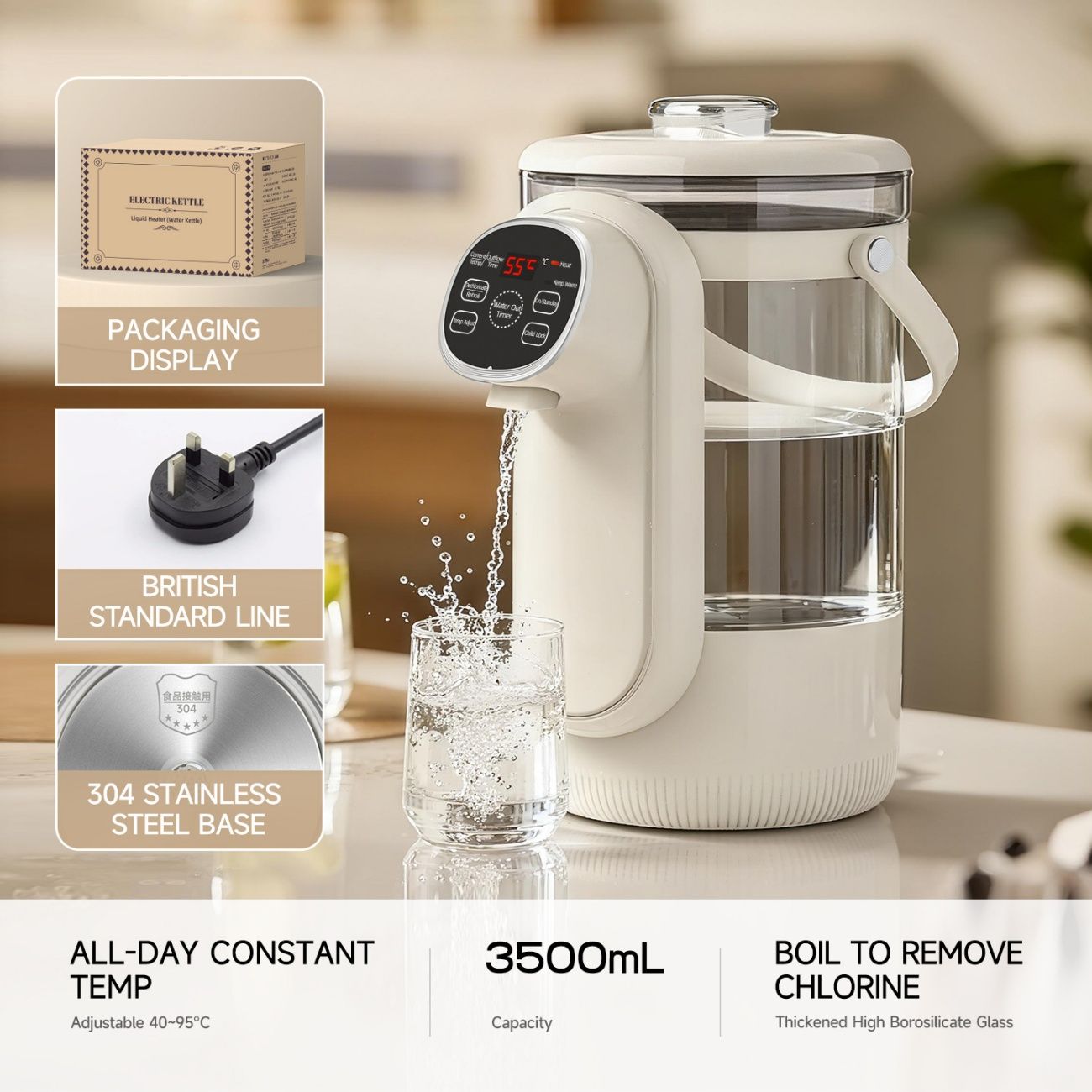 Constant temperature water dispenser - integrated water heating and insulation kettle - intelligent fully automatic insulated kettle