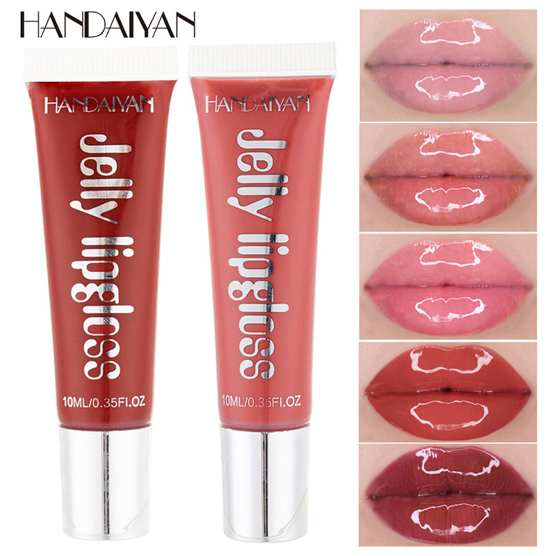 H1010 HANDAIYAN Bright Jelly Lip Plumper Make Up Glitter Liquid Lipstick Moisturizer Lip Balm Care Makeup Cosmetics Lip Gloss Volume