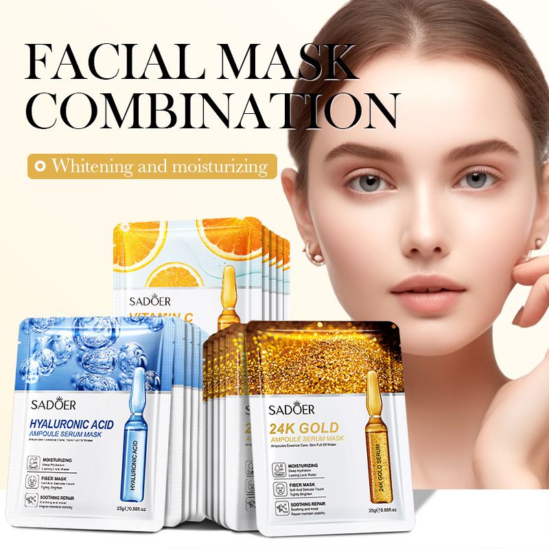 SADOER Hydration Moisturizing facial mask Essence facial mask Hyaluronic Acid Moisturizing Vitamin C Moisturizing CRRSHOP Beauty Care，Facial Care 
