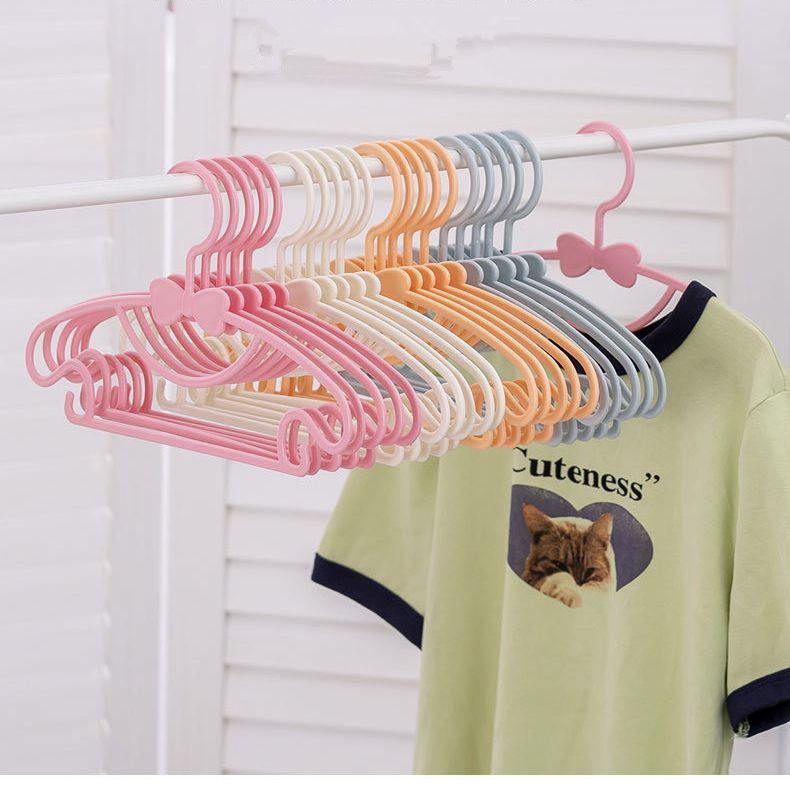 10pcs Set Baby Hangers for Kids Clothes - Durable Plastic Kids Hangers for Nursery -Childrens Hangers - Great as Toddler or Infant Clothes Hangers