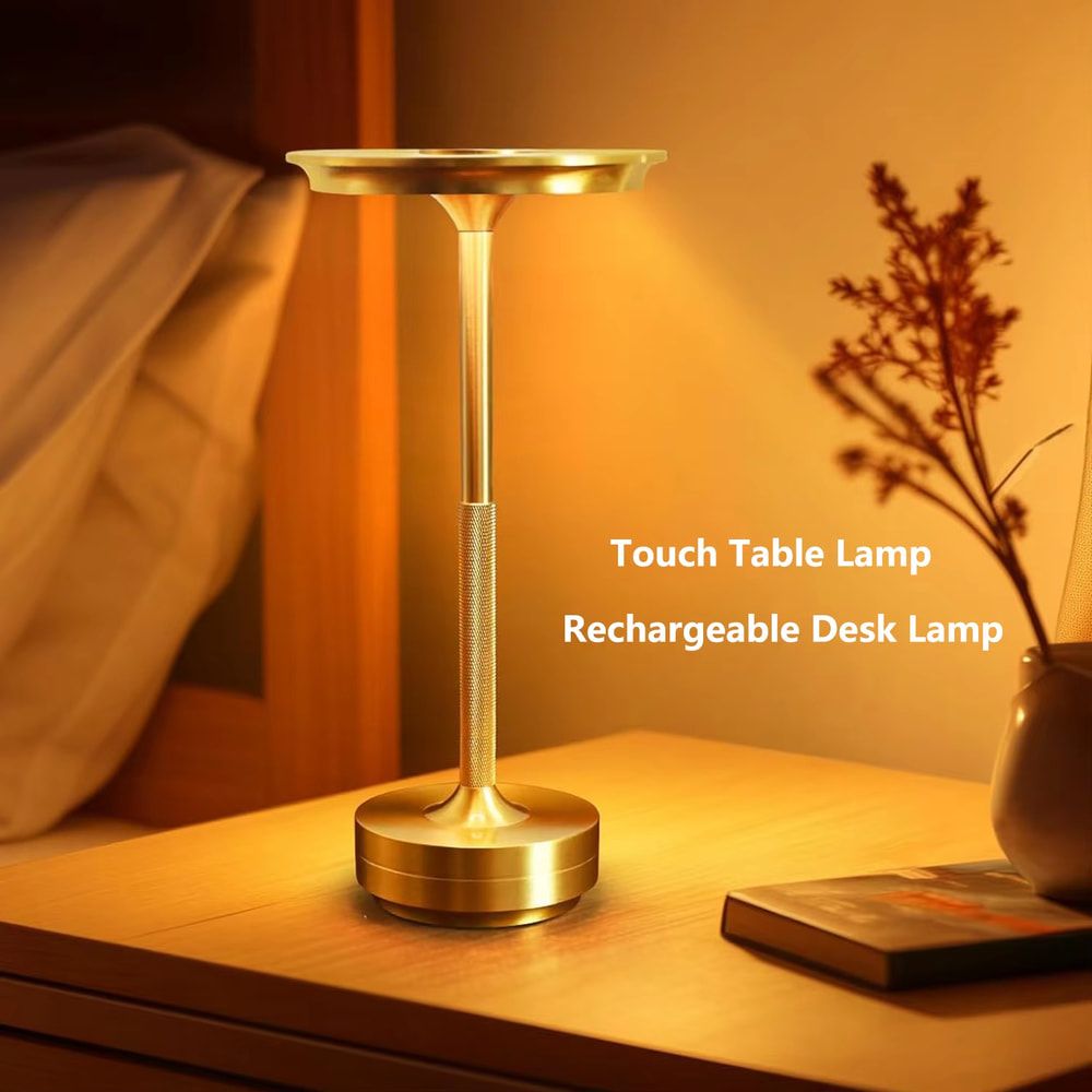 1801 Wierless Simple Charging LED Desk Lamp restaurant Bar Table Lamp Dimming Atmosphere Retro Portable Charging Touch USB Read Lamp