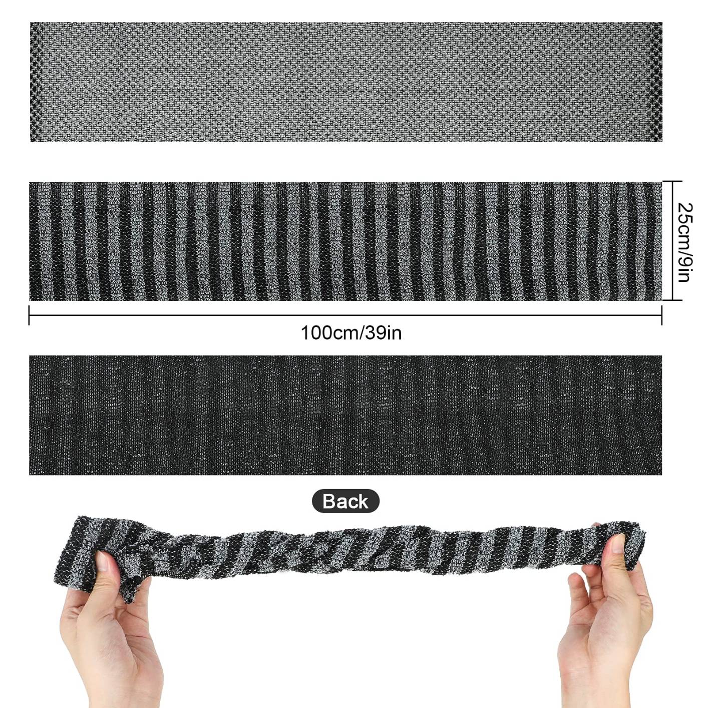 Exfoliating Back Scrubber, Korean Body Back Scrubber Towel for Shower, Japanese Bath Wash Scrub Cloth Washcloth Washer for Men Women Exfoliating, Body Scrubbing Brush Loofah Exfoliator