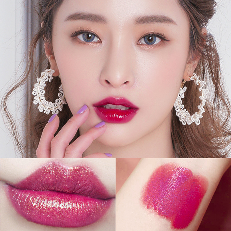 Light purple lipstick CRRshop free shipping female hot sale Dragon Fruit Colorless Lipstick Rose Red Rose Purple Student Color Changing lipstick Barbie Pink Lipstick 