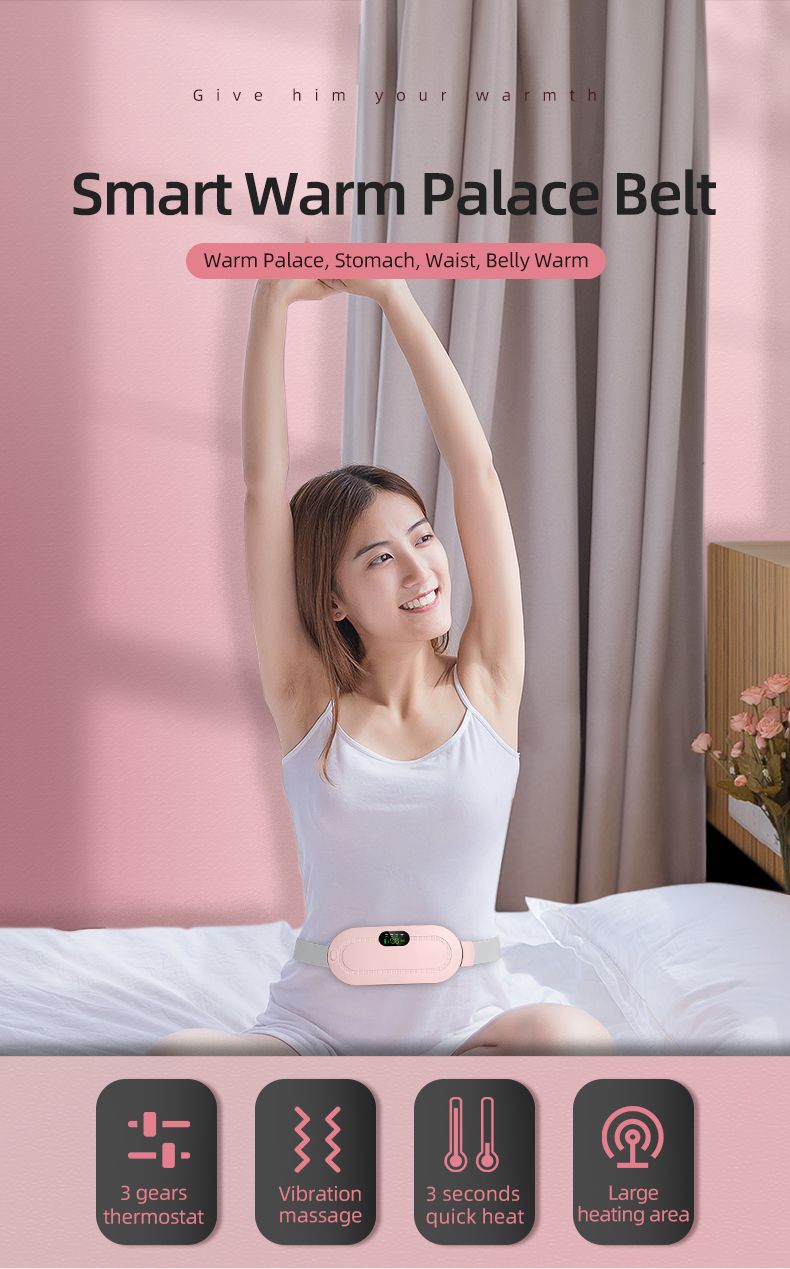 Lady Heating Relieve Period Cramp Pain Heating Massager Warm The Palace Massage Belt Palace Warming Belt