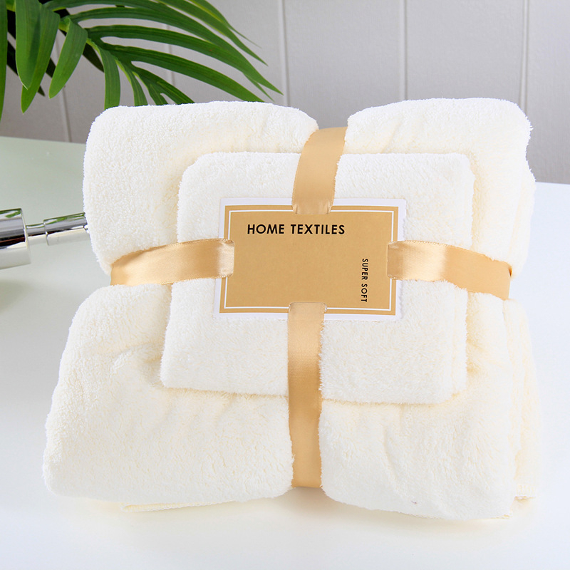 Coral Fleece Absorbent Hair Swimming Face Hand Bath Towel Sets Microfibre Towels Bathroom Towels Microfiber Set
