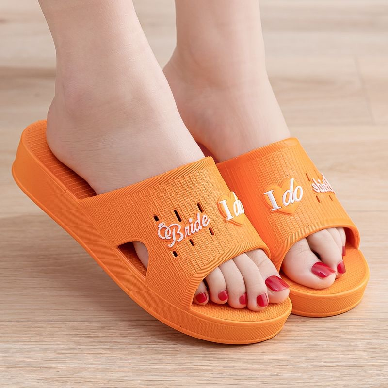 #2012 Home Slippers for Women Concise Soft and Flat Flower Indoor Couple Shoes For Slides Non-slip Bathroom Flip Flops