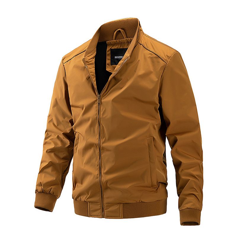 2025 Spring & Autumn New Plus Size Men's Lightweight Jacket, Western-Style Fashion Minimalist Coat, Trendy Cross-Border Export Men's Outerwear