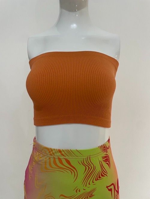 Strapless, bandeau to prevent bare, wear camislets inside and outside, open back, slim and anti-cut, short hottie top