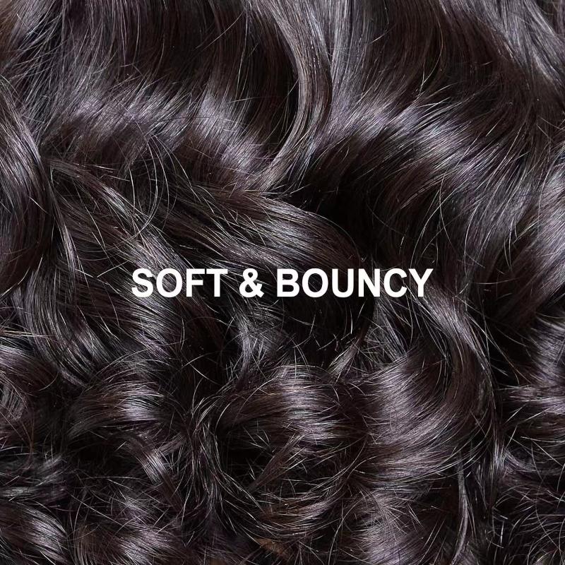 Wigs European and American women's lace front wigs black middle-parted short curly hair big waves synthetic headpiece