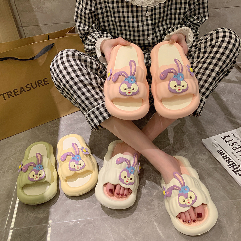 JCH&T8-31 Summer Home Indoor Non-Slip Slippers Two-Color Cartoon Student Couple Sandals