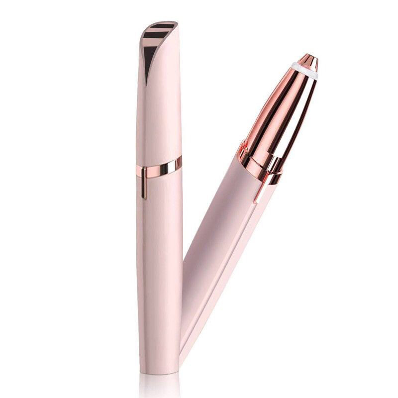 Mini Electric Eyebrow Trimmer Pen Hair Remover Built in Battery Rechargeable USB Charge Portable Wireless Gold Color Painless