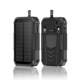 40000 mAh solar powered hand crank charger with built-in cable wireless charging PD 22.5W fast charging mobile power bank
black