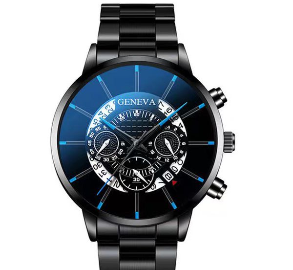 Calendar steel band watch men's large dial quartz watch men's watch foreign trade men's watch