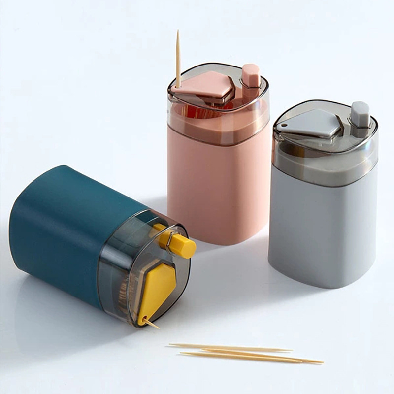 Press-Type Toothpick Canister Creative Automatic Pop-Up Ins Restaurant Personalized Household High-End Toothpick Can