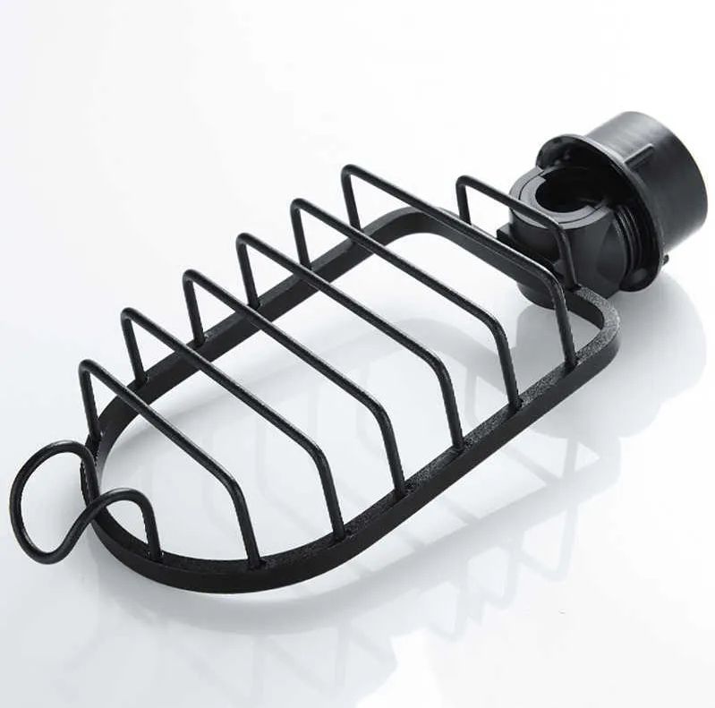 Bathroom Shelf Organizer for Shampoo, Soap, Sponge - 1 pcs-Black