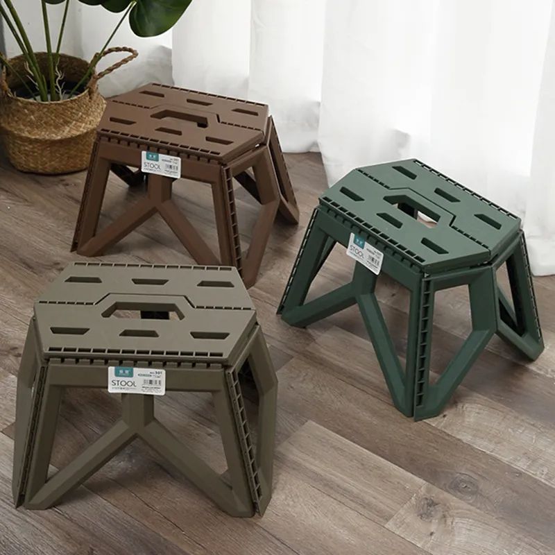 New 888 Modern Storage Folding Stool Strong Portable Plastic Stool Eco-friendly Home Foldable Stool Solid Step Stool for Adults