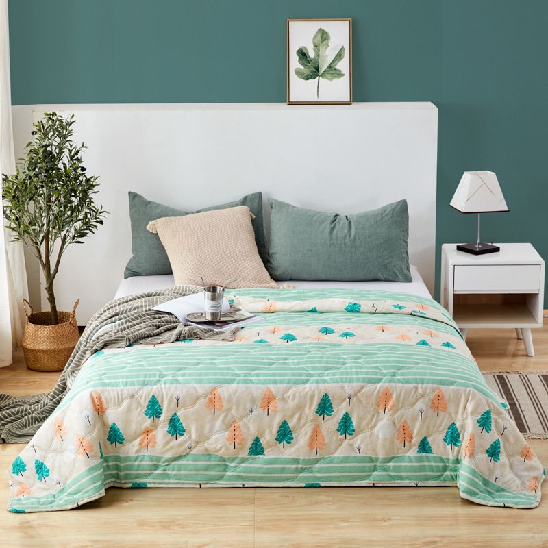 Washed Cotton Summer Quilt Air Conditioner Thin Quilt Single Size Comforter Gift Quilt Summer Cooling Blanket Bed Core