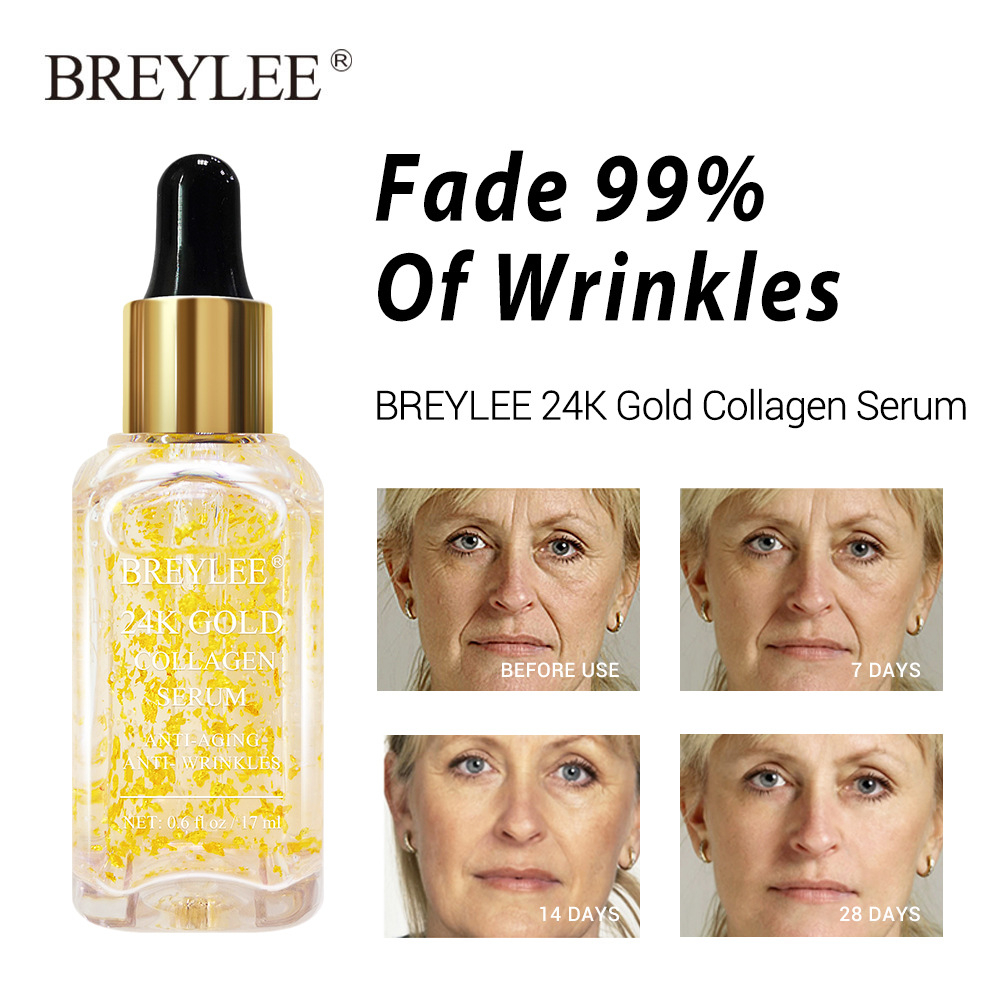 BREYLEE 17ml Vitamin C Whitening Face Serum Collagen Hyaluronic Acid Anti-Wrinkle Lift Firm Anti-Sensitive Moisturizer Essence Series