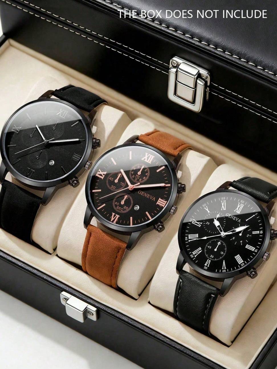 New Arrival Men Canvas Strap Watch Set, features minimalist high-end styling with practical calendar display function. Matched with delicate trendy bracelet, it forms a complete men jewelry set