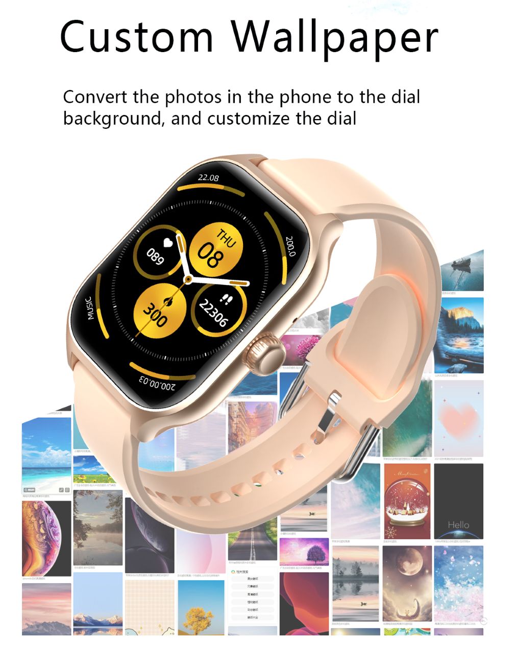 GTS4 smart watch Bluetooth call health monitoring reminder sports watch