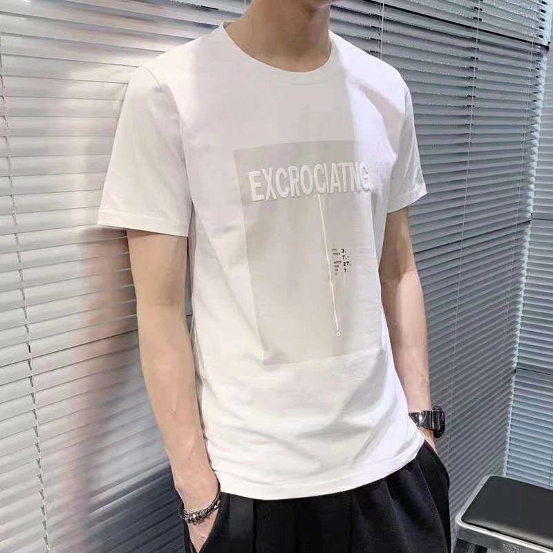 816 Men's Fashion Simple Slim Half Sleeve T-shirt