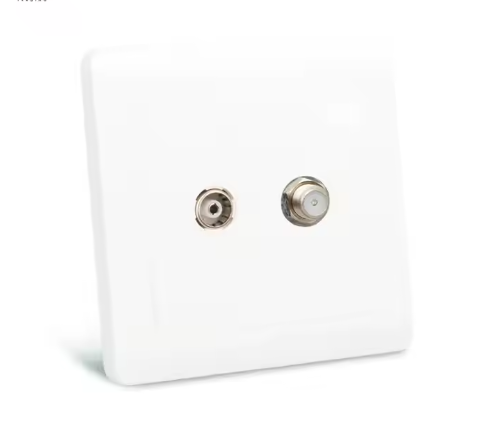 Modern Multifunction 16A Wall Socket TV Satellite TV Antenna Socket Double Tv + Sal