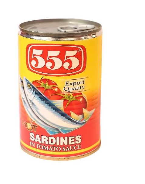 555 SARDINE IN TOMATO SAUCE WITH CHILLI 425G