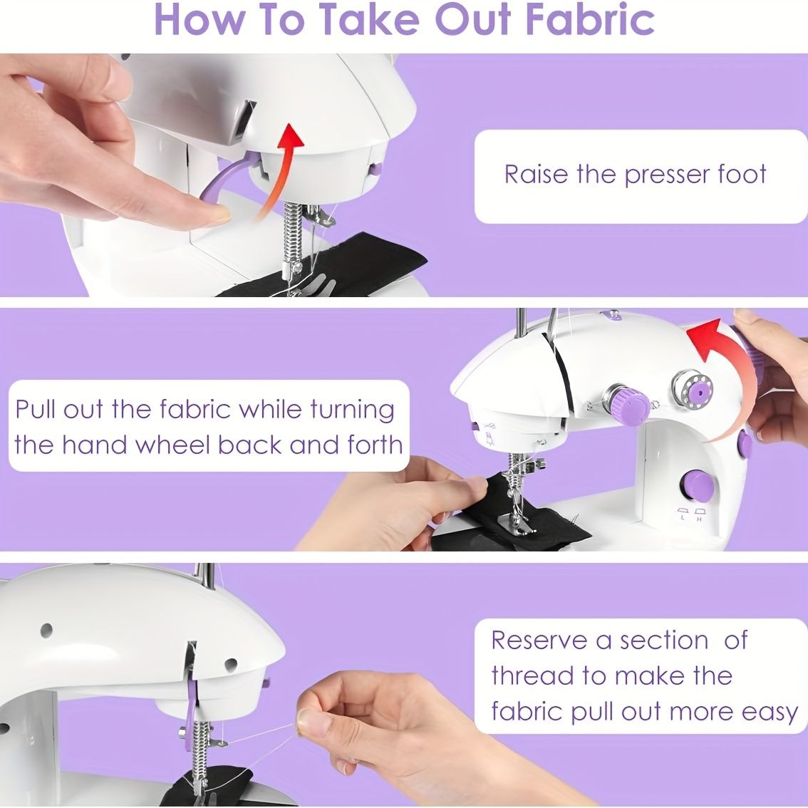 Small electric sewing machine, home portable table tailor sewing machine, no battery required