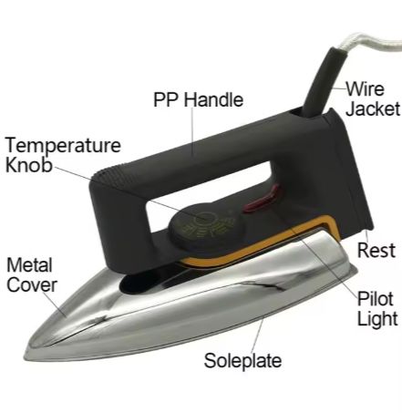 Home Appliance Portable Electric Dry Iron Multifunction Automatic Pressing Iron Portable Electric Dry Iron - 1000W