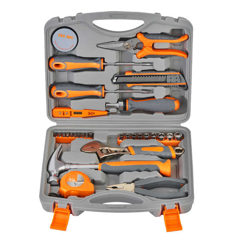 NT-2004 30 Piece Tool Set-General Household Hand Tool Kit,Auto Repair Tool Set, with Plastic Toolbox Storage Case