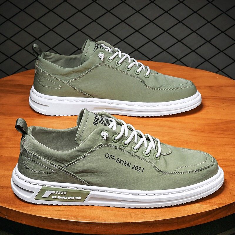 2024 new ice silk canvas shoes with soft sole casual sports men's shoes Korean version of the trend breathable board shoes F79