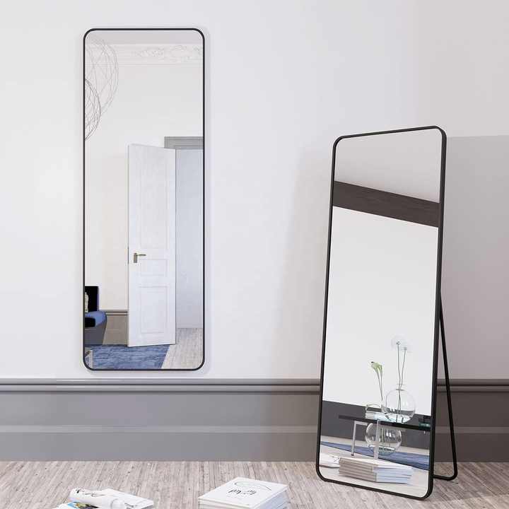 AUMONT Full body mirror dressing floor mirror home wall-mounted wall-mounted girls bedroom makeup wall-mounted three-dimensional fitting mirror