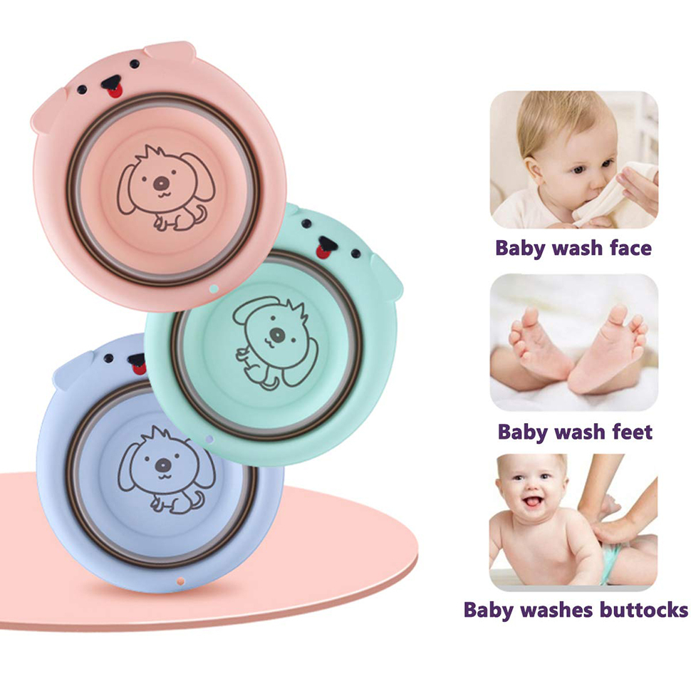 Foldable Baby washbasin,Portable wash Basin.Travel wash Basin Suitable for Kids and Infants Collapsible wash Basin