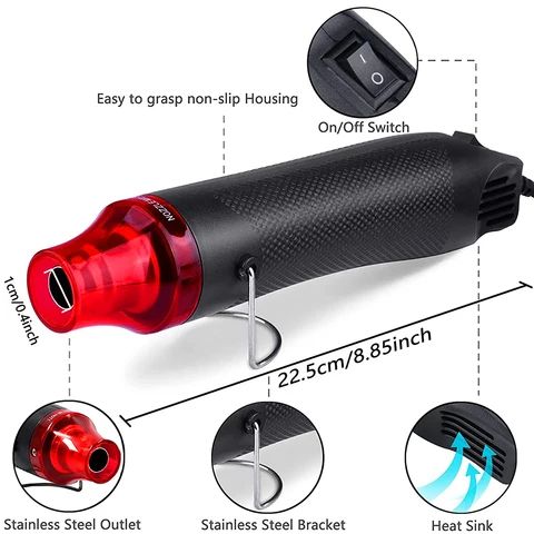 Mini Hot Air Shrink Gun For Embossing , Shrink Wrapping ,Tubing PVC