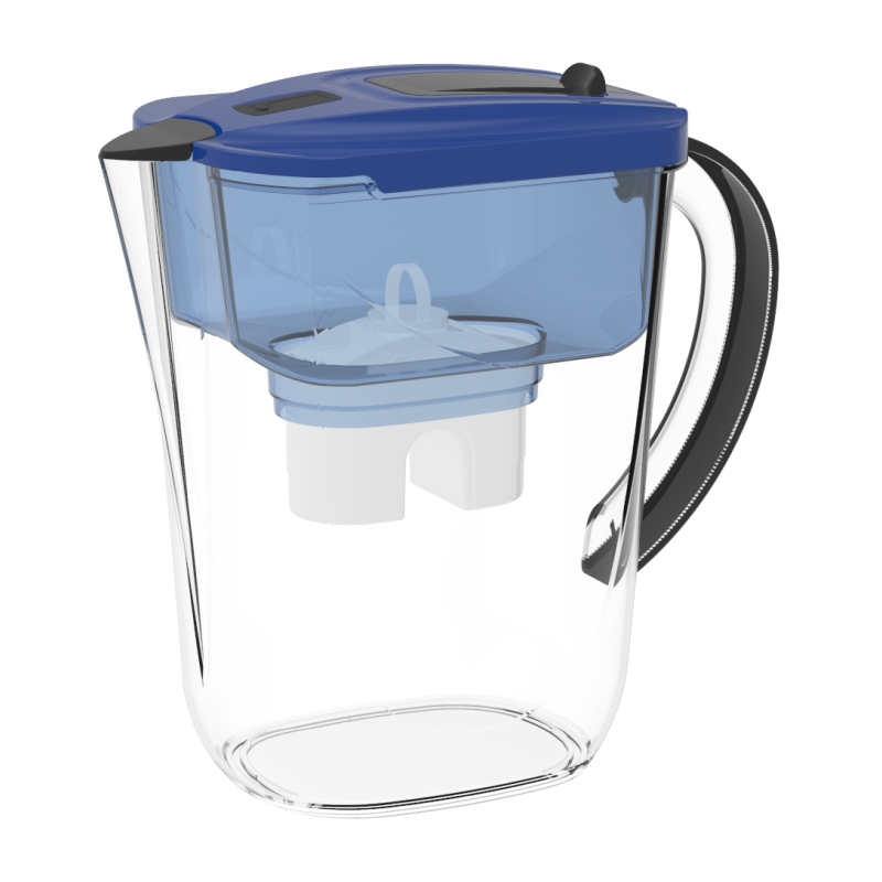 Water Filter Pitcher with Timer, 3.5 Liters Net Kettle Kitchen Activated Carbon Filter Kettle,1 Filter Included