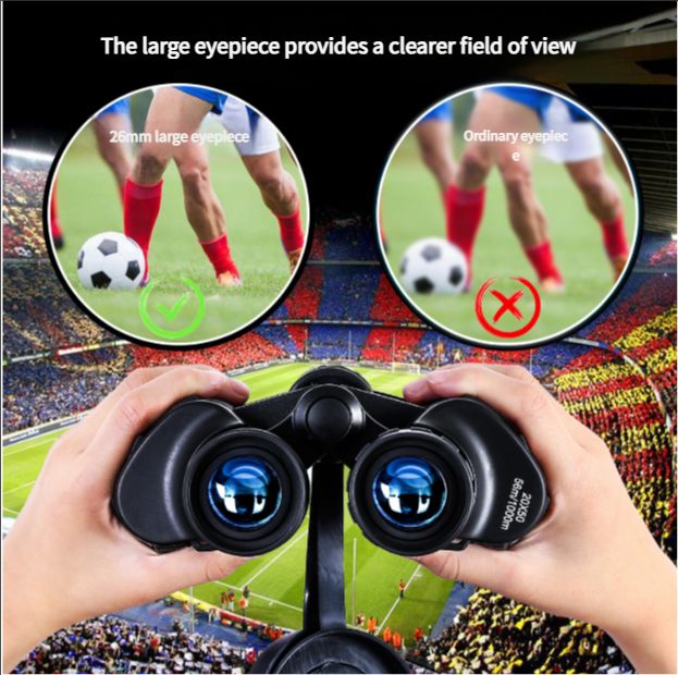 20x50 High Power Binoculars for Adults, Military Compact HD Professional/Daily Waterproof Binoculars Telescope for Bird Watching Travel Hunting Football Games Stargazing with Carrying Case and Strap