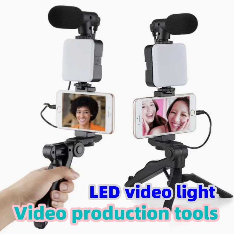 Desktop beauty leg pocket fill light Comes with microphone kit With Bluetooth CRRSHOP DSLR conference light Handheld photography with microphone free shipping 