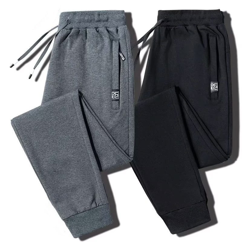 K103 Men's Spring and Autumn New Solid Color Casual Pants Lacing Loose Sweatpants