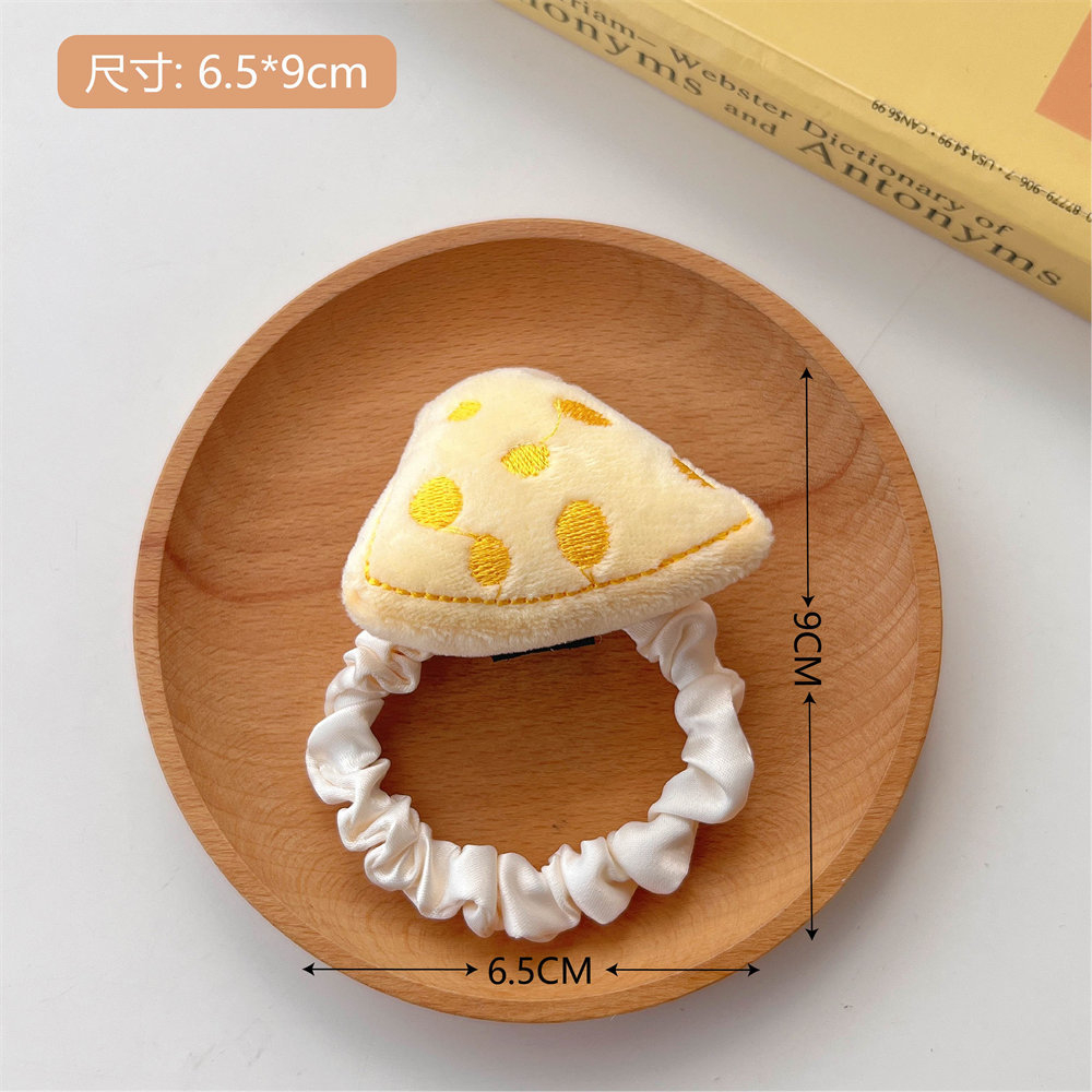 FQ1225 Women's Cute Cheese Cheese Brooch Hairpin Hair Cord Hair Ornament