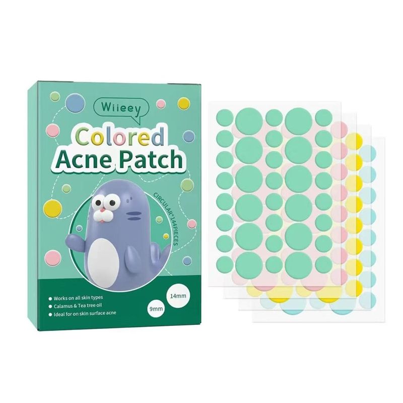Wiieey Acne Patch Series: Whitening Acne Marks, Spot Cleaning, Closed Mouth Love Shaped Cute Acne PatchD