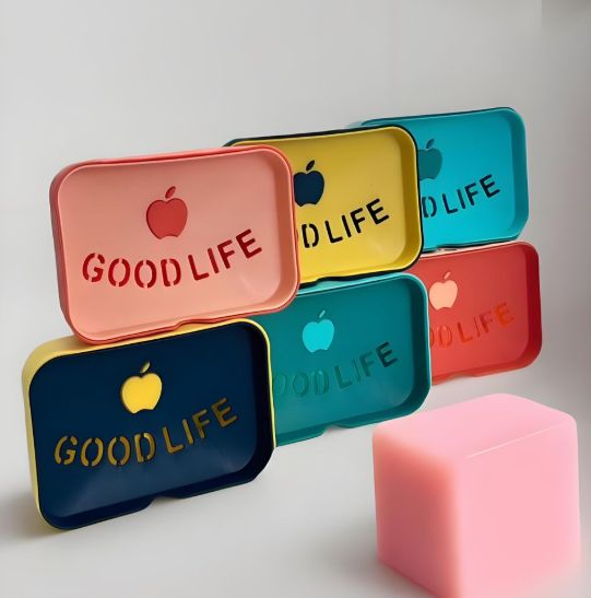  Good Life Style Shower Room Soap Dish Double Layer Drain Soap Holder Plastic Acceptable