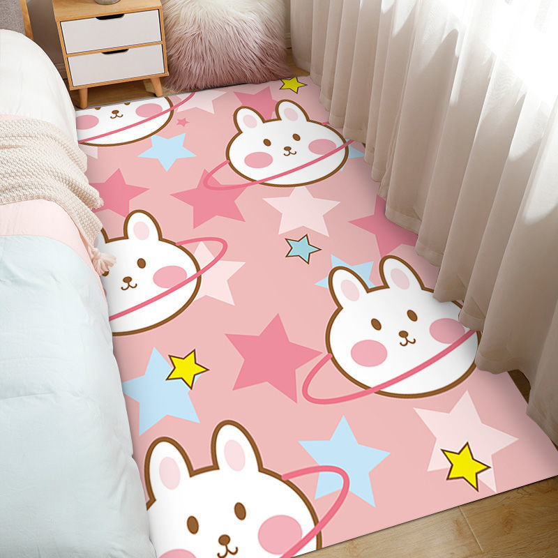 Cartoon carpet bedroom bedside carpet full pavement home cute room girl heart dirty living room entrance mat non-slip