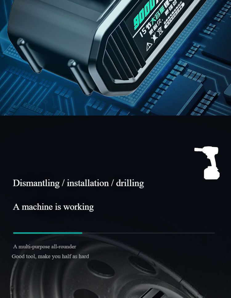 Electric wrench large torque multi-function brushless rechargeable impact lithium battery rack worker air cannon universal Dayi model
