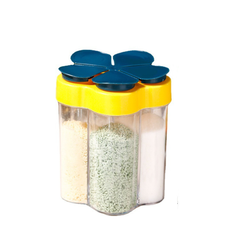  Quality Storage Container 5-in-1 Seasoning Bottle Condiment Jar Spice Salt Sugar Box Kitchen Organization Container 
