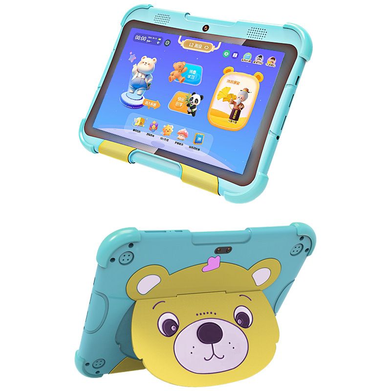 8 Inch HD Touch Screen Kids Tablet with 32GB Storage, Anti Drop Protective Case Educational Early Learning Tablet Support English Teaching for Boys Girls Aged 1 to 12 Home Study Entertainment