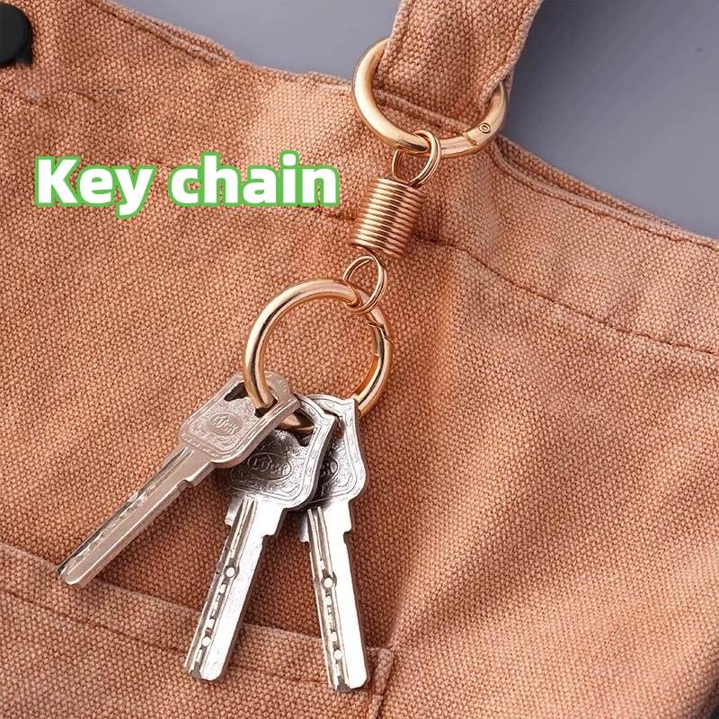 Key chain Keychain, couple pendant, spring coil, waist hanging metal keychain, keychain CRRSHOP free shipping 