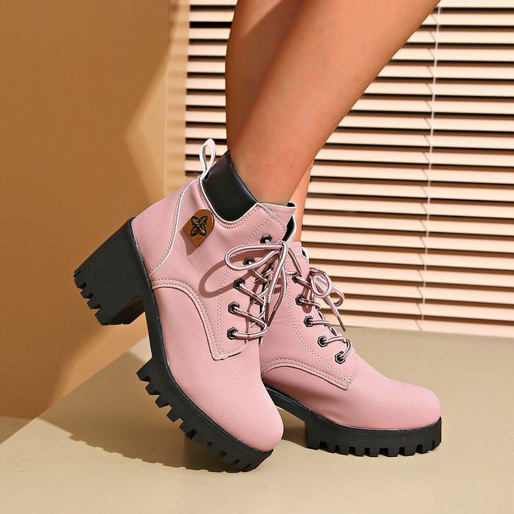 Cross-border large-sized, chunk-heeled British-style Dr. Martens boots for women 2025 new thick-soled, waterproof platform, fashionable, casual and versatile short boots

