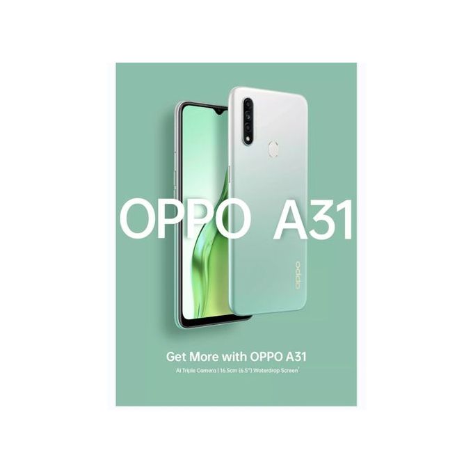 Oppo A31 6GB RAM+128G ROM Refurbished 6.5 Inch Screen HD Camera 12MP Cyan Smartphone