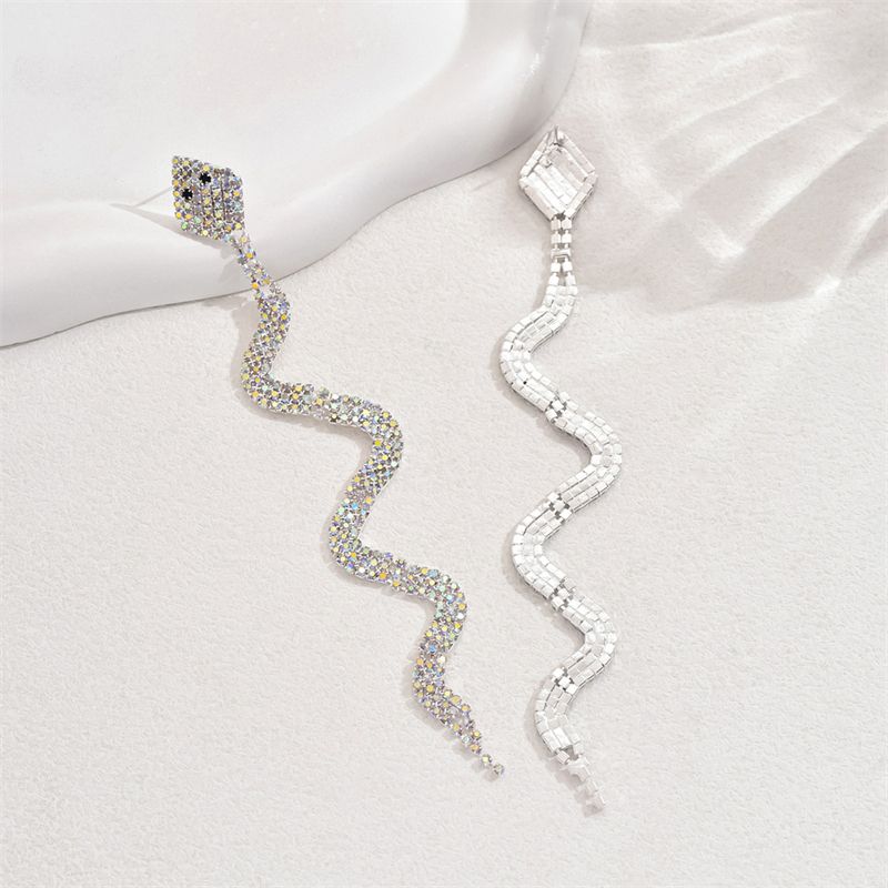 Women Snake Rhinestone Earrings Lady Fashion Party Earring Ladies Ear Rings Elegant Jewellery Woman Diamond Jewelry Earing