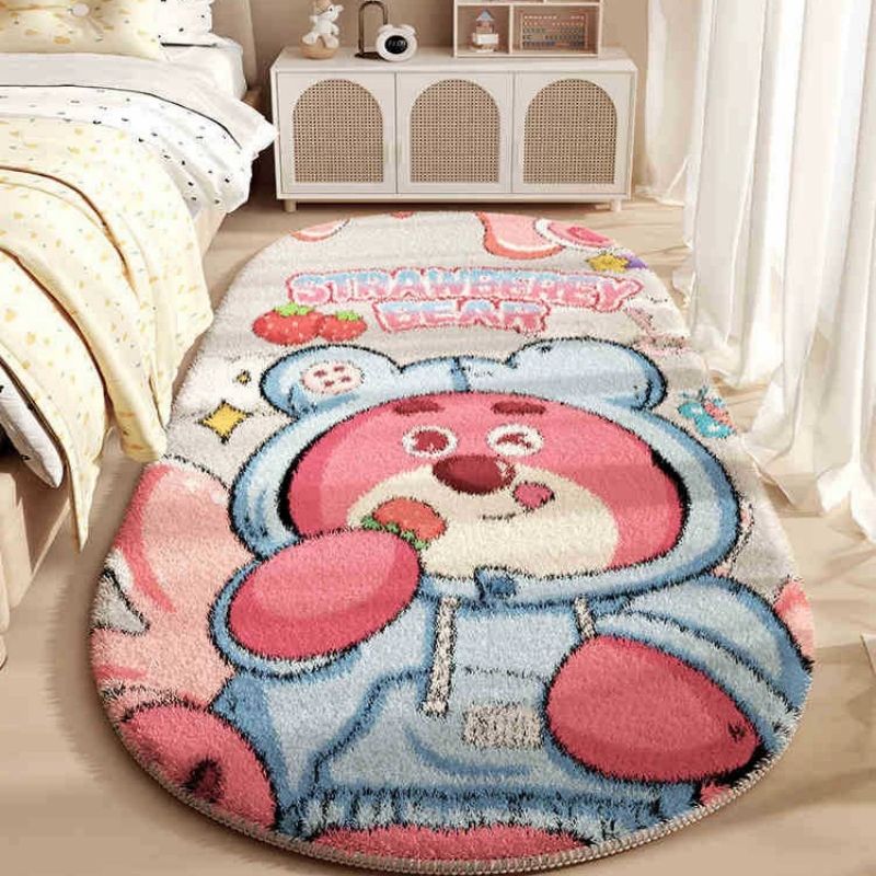 40*120cm,50*120cm,60*160cm,80*180cm,80*200cm Cartoon bedroom bedside carpet, dirt resistant carpet CRRSHOP Children's room carpet, bedroom thick plush pad free shipping mat
